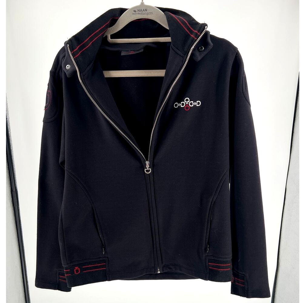 Cavalleria Toscana Kids Black Equestrian Riding Hoodie Jacket